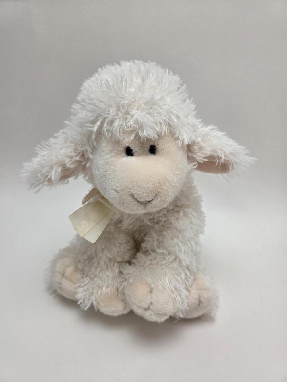 Vintage Russ “Baaasley” the White Lamb Plush Stuffed Animal (12 inch)
